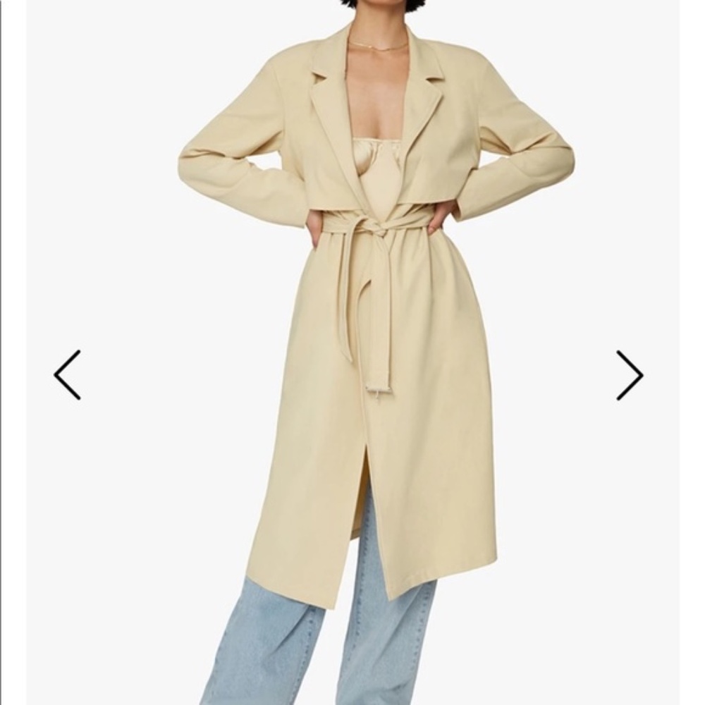 NWT Tan Trench coat- Danielle Bernstein- WeWoreWhat